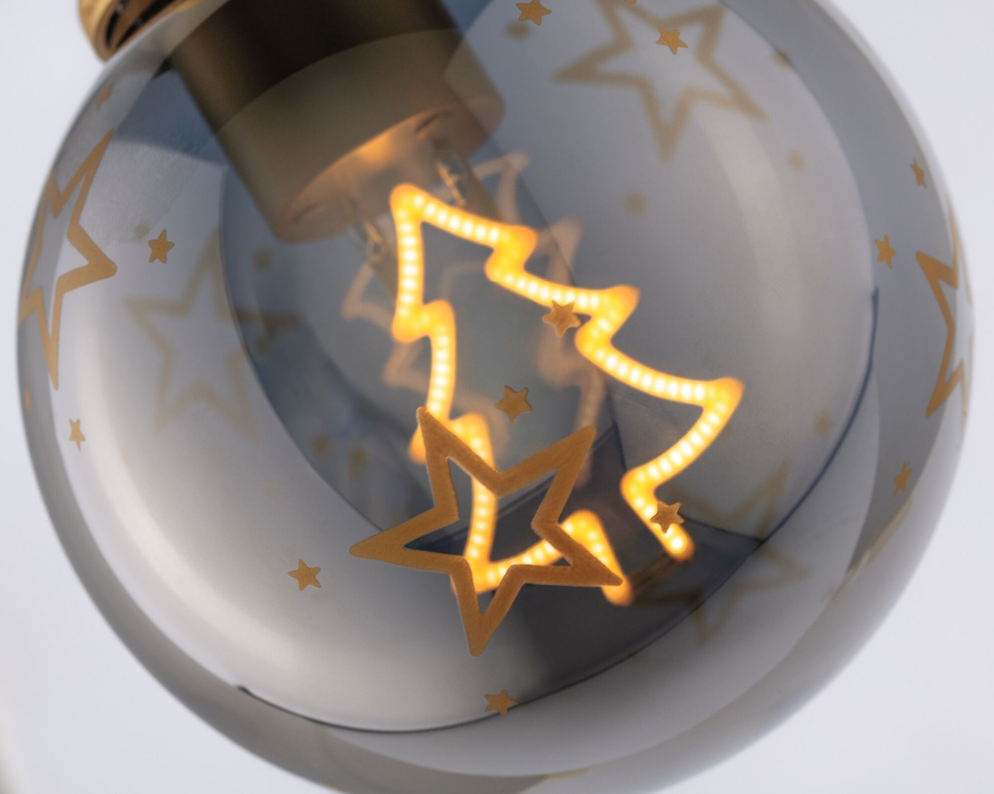 Batterijlamp Kerstbal Tree Bruin, Goud 100mm 2200K