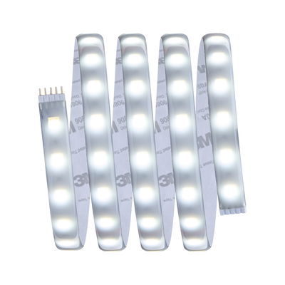 Flexibele LED-lichtstrip met warm wit licht en 3M-zelfklevende achterkant voor veelzijdige verlichting.