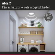 Abia 2 witte plafondlamp met sensor voor veelzijdige verlichtingsmogelijkheden en energiebesparing