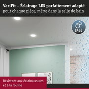 VariFit éclairage LED encastré IP44, résistant aux éclaboussures et à la rouille pour salle de bain