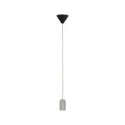 Hanglamp van grijs beton met witte textielkabel voor moderne interieurs