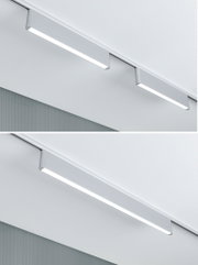 Modernes weißes LED-Deckenlicht aus Aluminium mit linearem Design für zeitgemäße Raumbeleuchtung