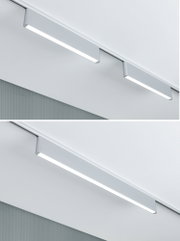 Modern white aluminum LED ceiling light with linear design for contemporary room lighting