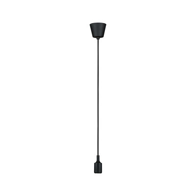 Schwarze Pendelleuchte aus Metall mit langem Kabel für moderne Innenbeleuchtung