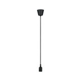 Zwarte metalen hanglamp met lange kabel voor moderne binnenverlichting