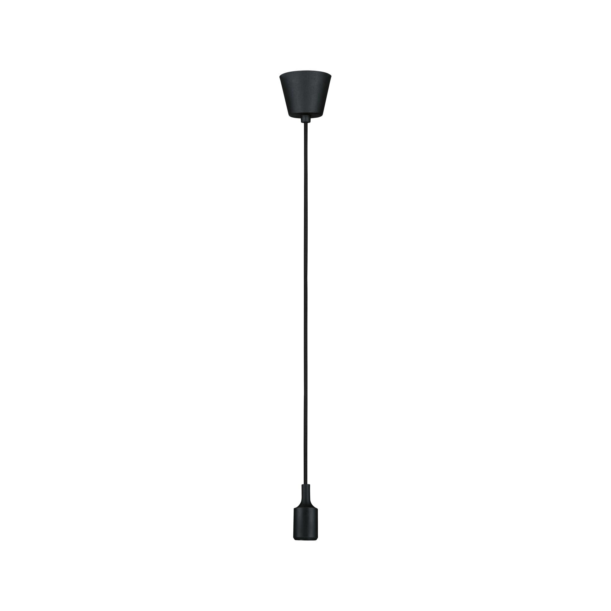 Black metal pendant light with long cable for modern indoor lighting solutions