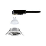 Black plastic connector with white lamp socket for LED recessed spotlight lighting