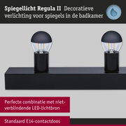 Set LED-spiegellamp Regula II Inclusief fluorescentielampen 4-vlammig IP44 E14 2700K 4x470lm 230V 4x4,5W dimbaar Zwart/Kopspiegel zwart mat