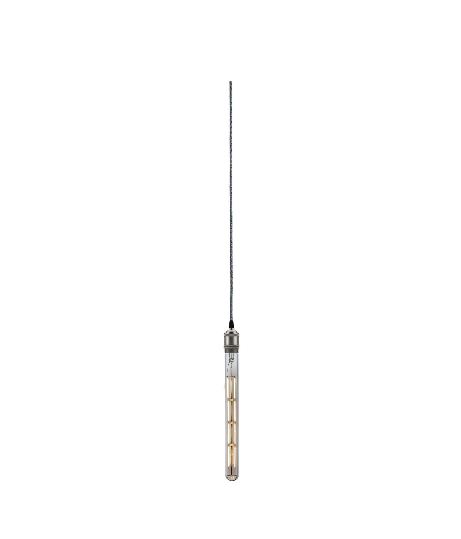 Neordic Hanglamp Eldar incl. stekker E27 max. 20W Grijs/Nikkel dimbaar Metaal