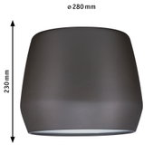 Runde schwarze Lampenschirm aus Metall mit 280 mm Durchmesser für moderne LED-Beleuchtung