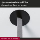 Cache rond noir en métal pour système de ceinture ULine couvrant le trou de montage