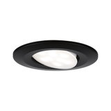Zwarte metalen LED inbouwspot met verstelbare witte lamp voor veelzijdige kamerverlichting