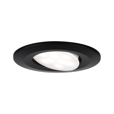 Zwarte metalen LED inbouwspot met verstelbare witte lamp voor veelzijdige kamerverlichting