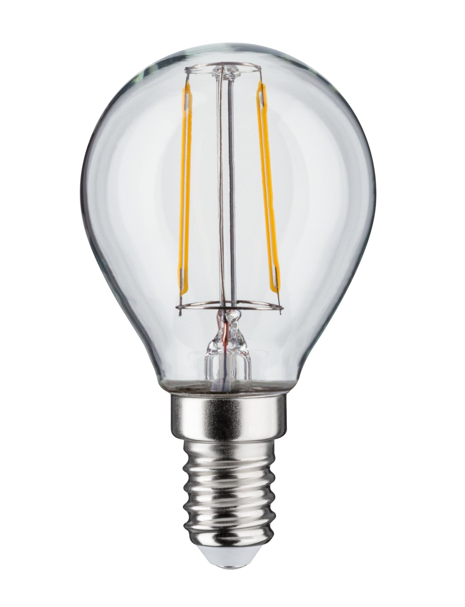 Classic LED light bulb with clear glass and E14 base for energy-efficient lighting solutions