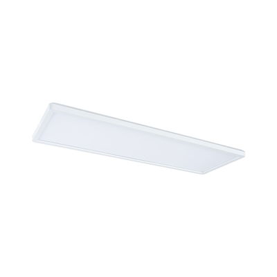 Flat rectangular white LED panel made of plastic for modern room lighting