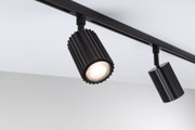 Spot LED noir en aluminium sur rail pour un éclairage d'accentuation moderne en intérieur