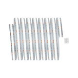 Flexible white LED strip with transparent connector for energy-efficient lighting accents