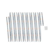 Flexible white LED strip with transparent connector for energy-efficient lighting accents
