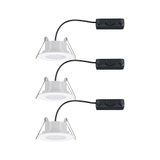 White plastic LED recessed spotlight with black cable and driver for modern lighting solutions