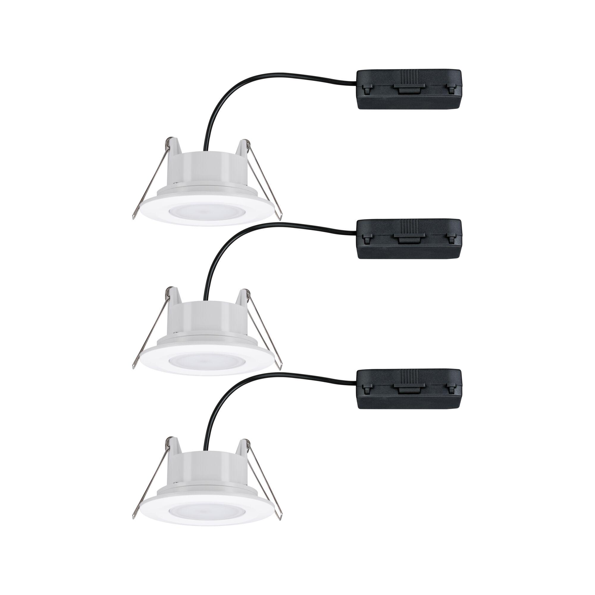 Spot encastré LED blanc en plastique avec câble noir et driver pour éclairage moderne