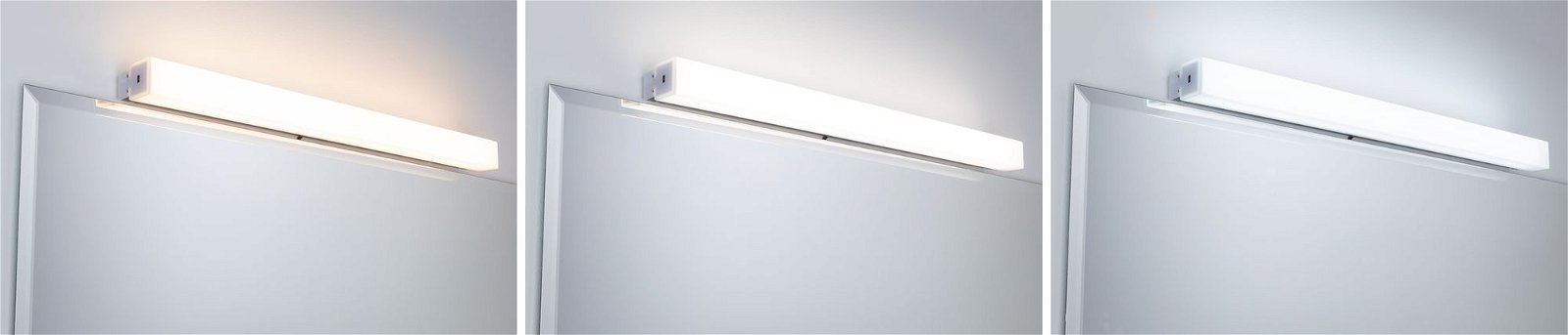 HomeSpa Éclairage de miroir LED Luno IP44 White Switch 770lm 230V 8W Alu