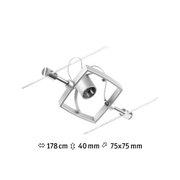 Modern silver metal cable spotlight with adjustable lamp holder for LED lighting solutions