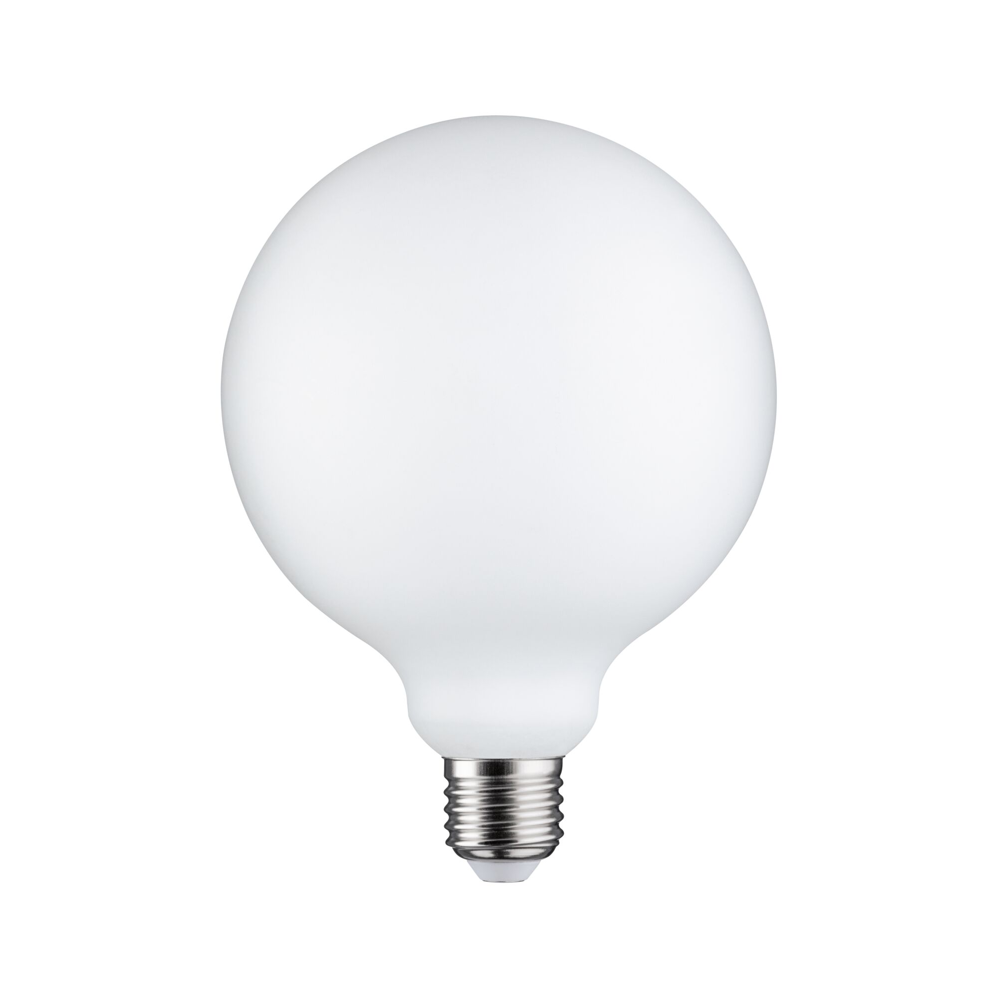 Runde matte LED-Glühbirne mit E27-Fassung in Weiß für energiesparende Beleuchtung