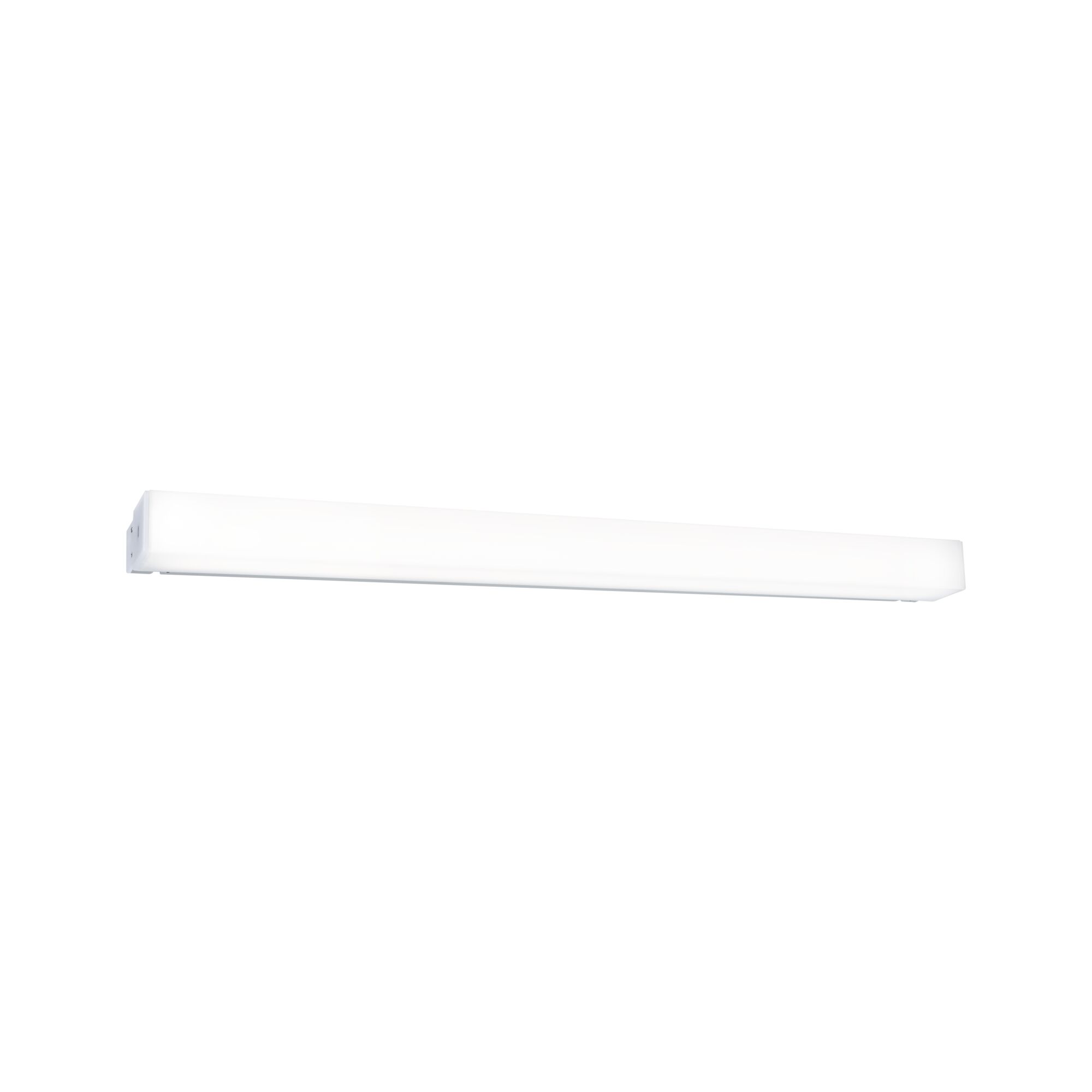 Slim white LED wall light with opal plastic diffuser for modern indoor lighting solutions