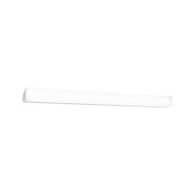 Schlanke weiße LED-Wandleuchte mit opalem Diffusor aus Kunststoff für moderne Innenbeleuchtung