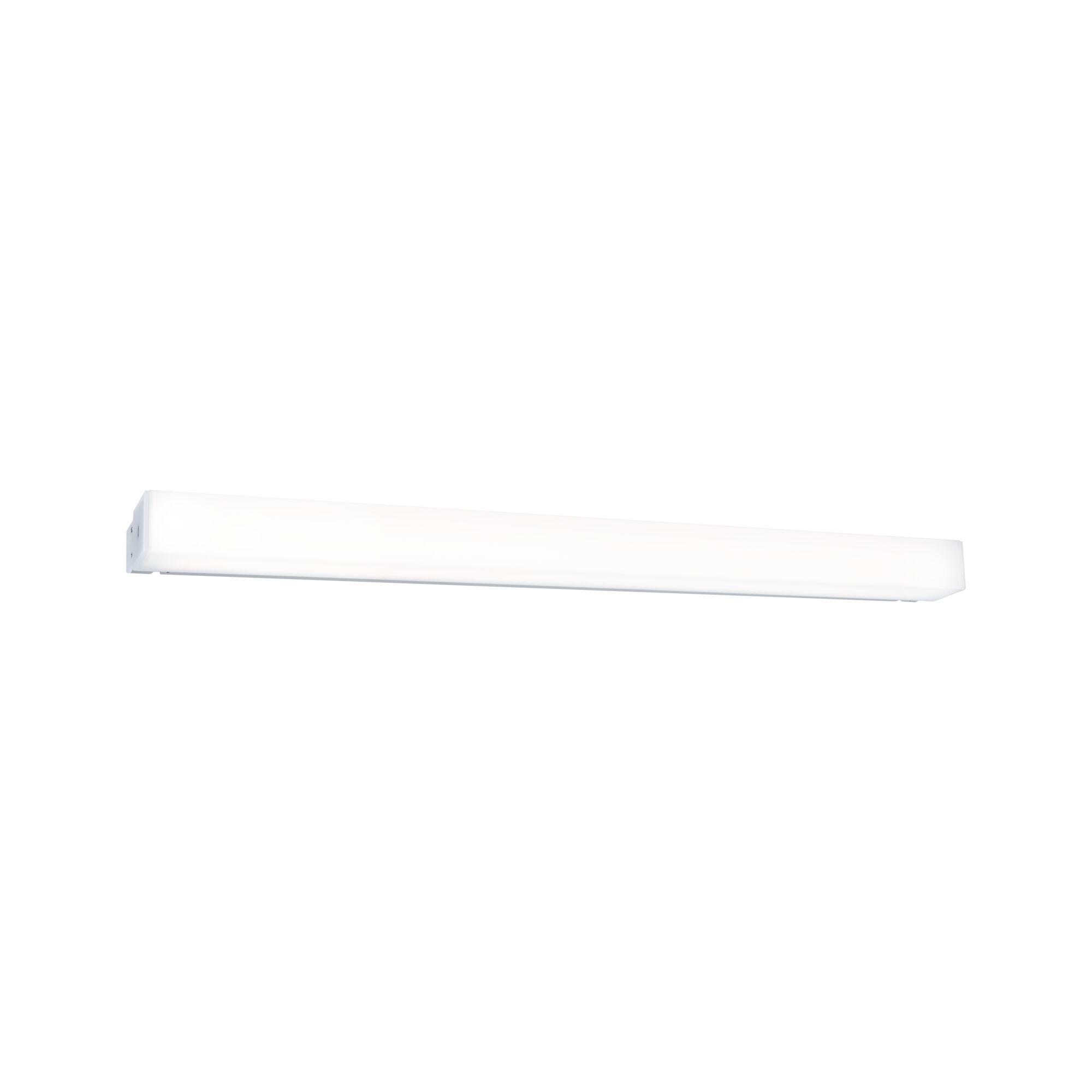 White LED wall light made of plastic with diffused cover for modern indoor lighting