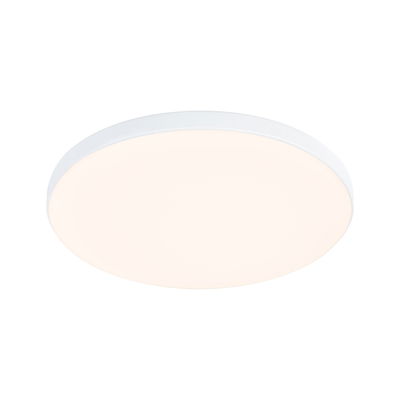 Round white LED ceiling light with matte diffuser for modern room lighting and energy-saving illumination