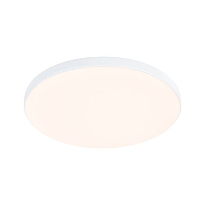 Round white LED ceiling light with matte plastic diffuser for modern room lighting