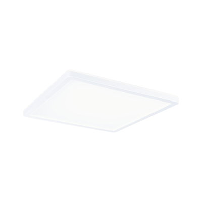Flat square white LED ceiling panel for energy-efficient room lighting