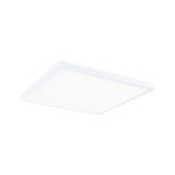 Flat square white LED ceiling panel for energy-efficient room lighting