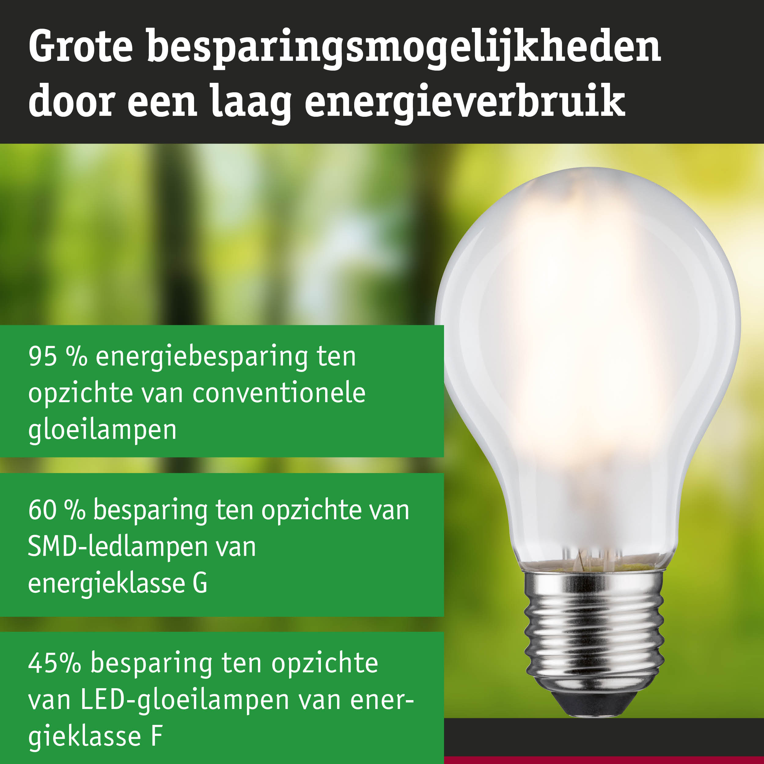 Energiezuinige witte LED-lamp met metalen fitting, met groot besparingspotentieel en ultra efficiënt ontwerp.