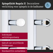 Spiegellicht Regula II chromen badkamerspiegelverlichting met E14-fitting voor maatwerk lichtontwerp