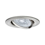 Runder Einbaustrahler aus gebürstetem Edelstahl mit klarem Glas und LED-Lichtquelle