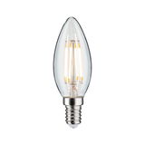 Ampoule LED en forme de bougie avec verre transparent et culot E14 pour éclairage économique