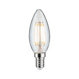 Clear glass LED candle bulb with E14 base for energy-efficient lighting solutions