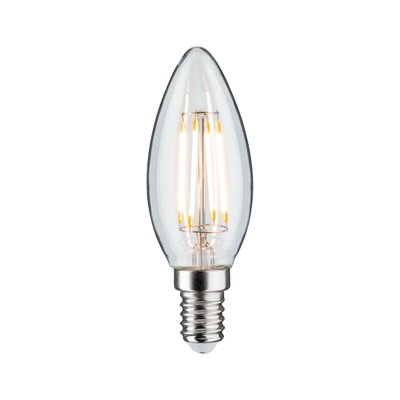 Clear glass LED candle bulb with E14 base for energy-efficient lighting solutions
