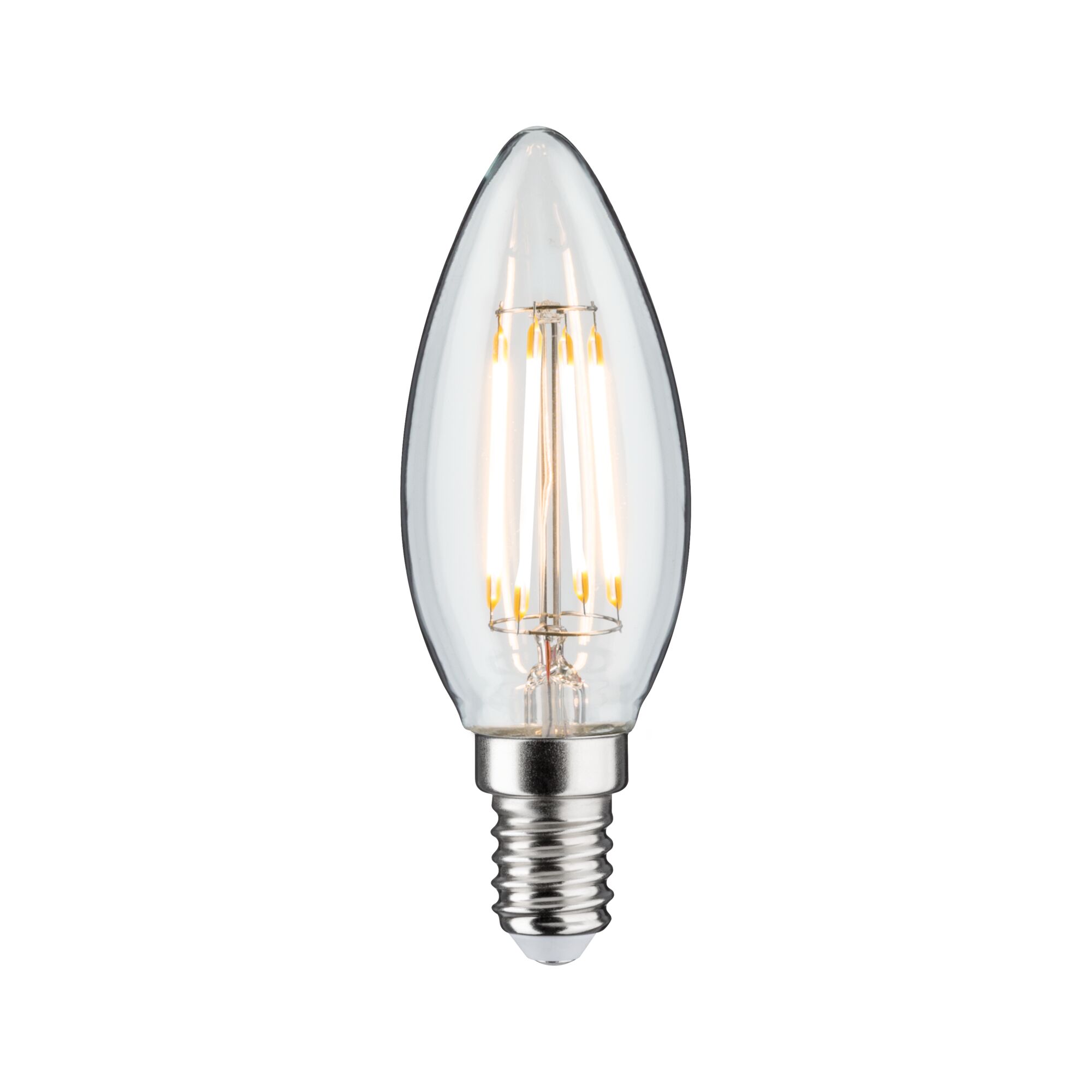 Filament 230 V LED kaars E14 470lm 4,8W 2700K dimbaar Helder Heldere glazen LED-kaarslamp met E14-fitting voor energiezuinige verlichting