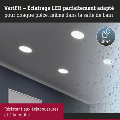 Éclairage LED encastré IP44, résistant aux éclaboussures et à la rouille, parfait pour salle de bain