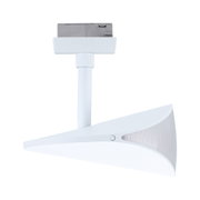 Weißer LED-Strahler aus Kunststoff mit modernem Design für Schienensystembeleuchtung