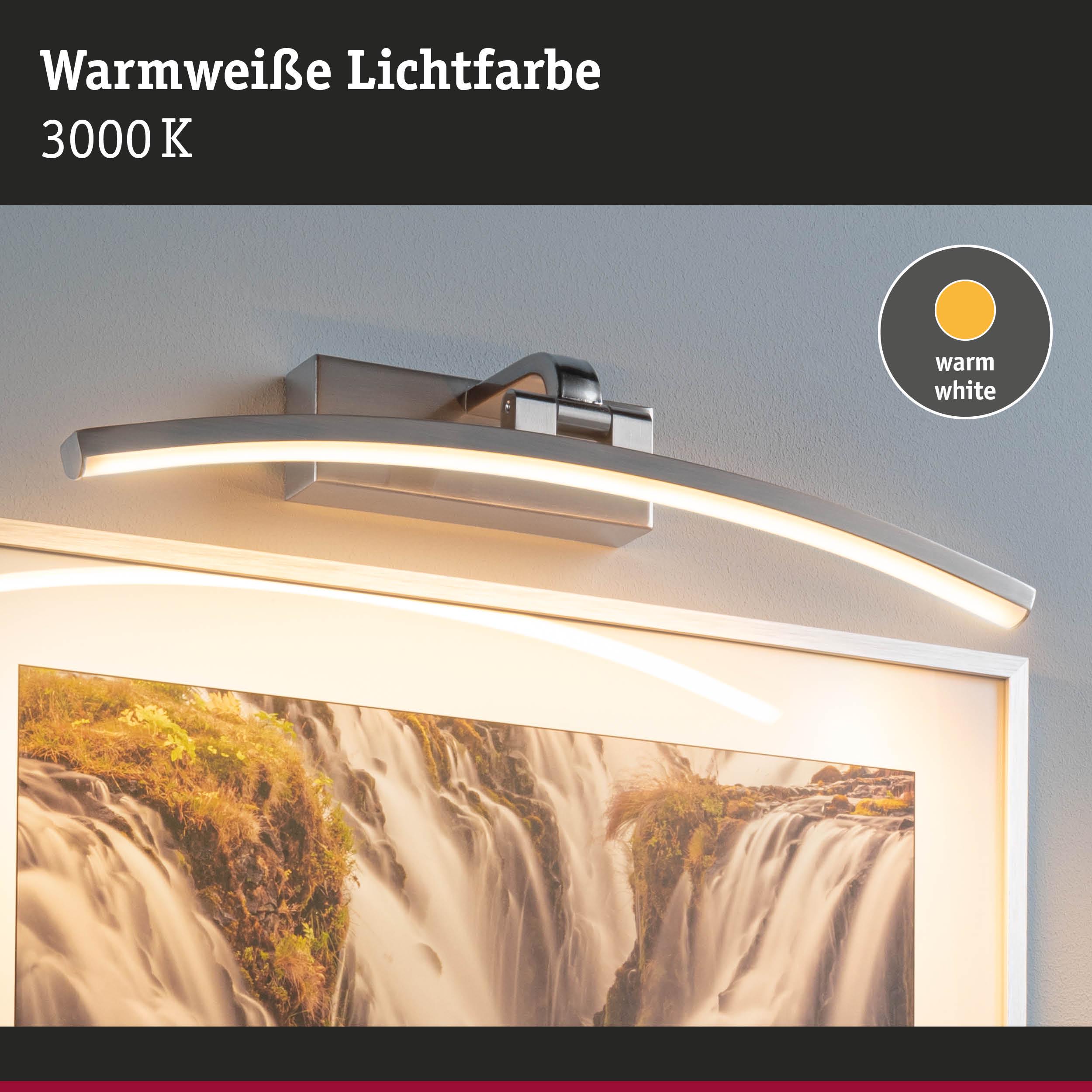 LED-Bilderleuchte aus gebürstetem Metall mit warmweißem Licht 3000K zur Bildbeleuchtung