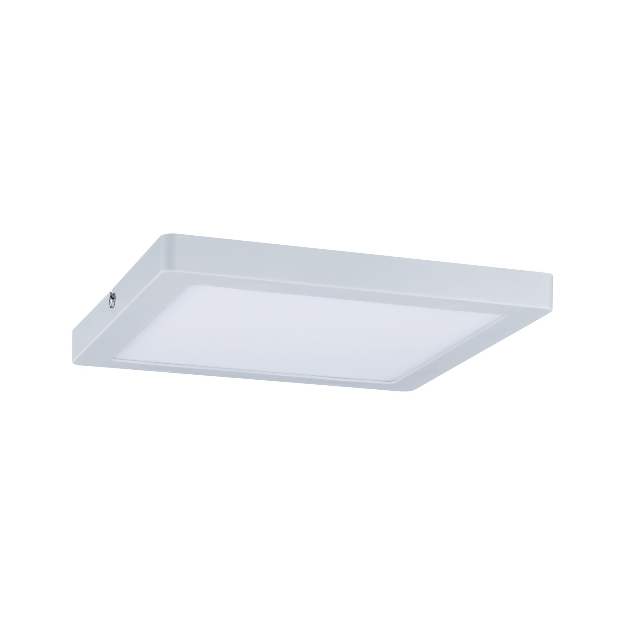 Square white LED ceiling light made of plastic for modern indoor lighting