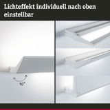 Weißer LED-Wandleuchter aus Metall mit individuell einstellbarem Lichtwinkel bis 90 Grad