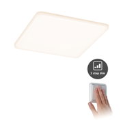 Quadratische weiße LED-Deckenleuchte mit 3-Stufen-Dimmer und Handbedienung für Wohnräume