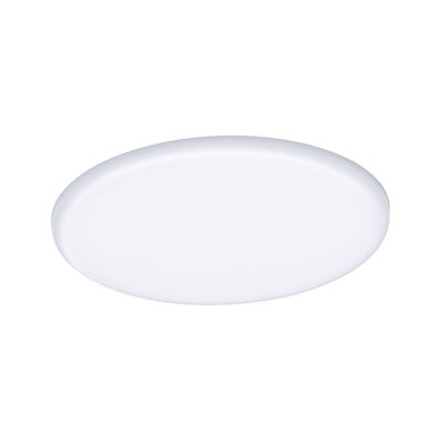 Round white LED ceiling light with matte plastic diffuser for modern room lighting