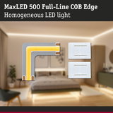 MaxLED 500 Full-Line COB Edge LED corner light in grey and yellow for uniform room lighting