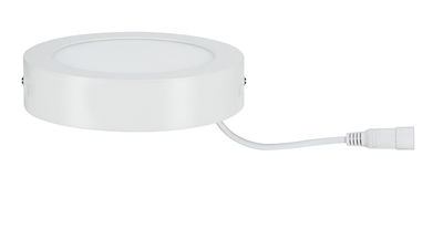 Rundt hvidt LED-panel med kabel, energibesparende loftslampe til indendørs brug